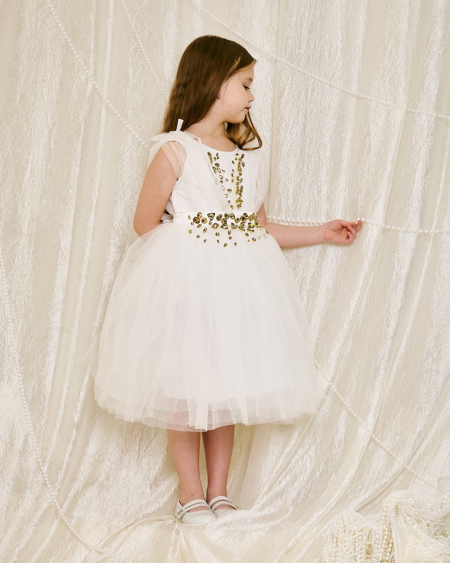 Gold crystal dress