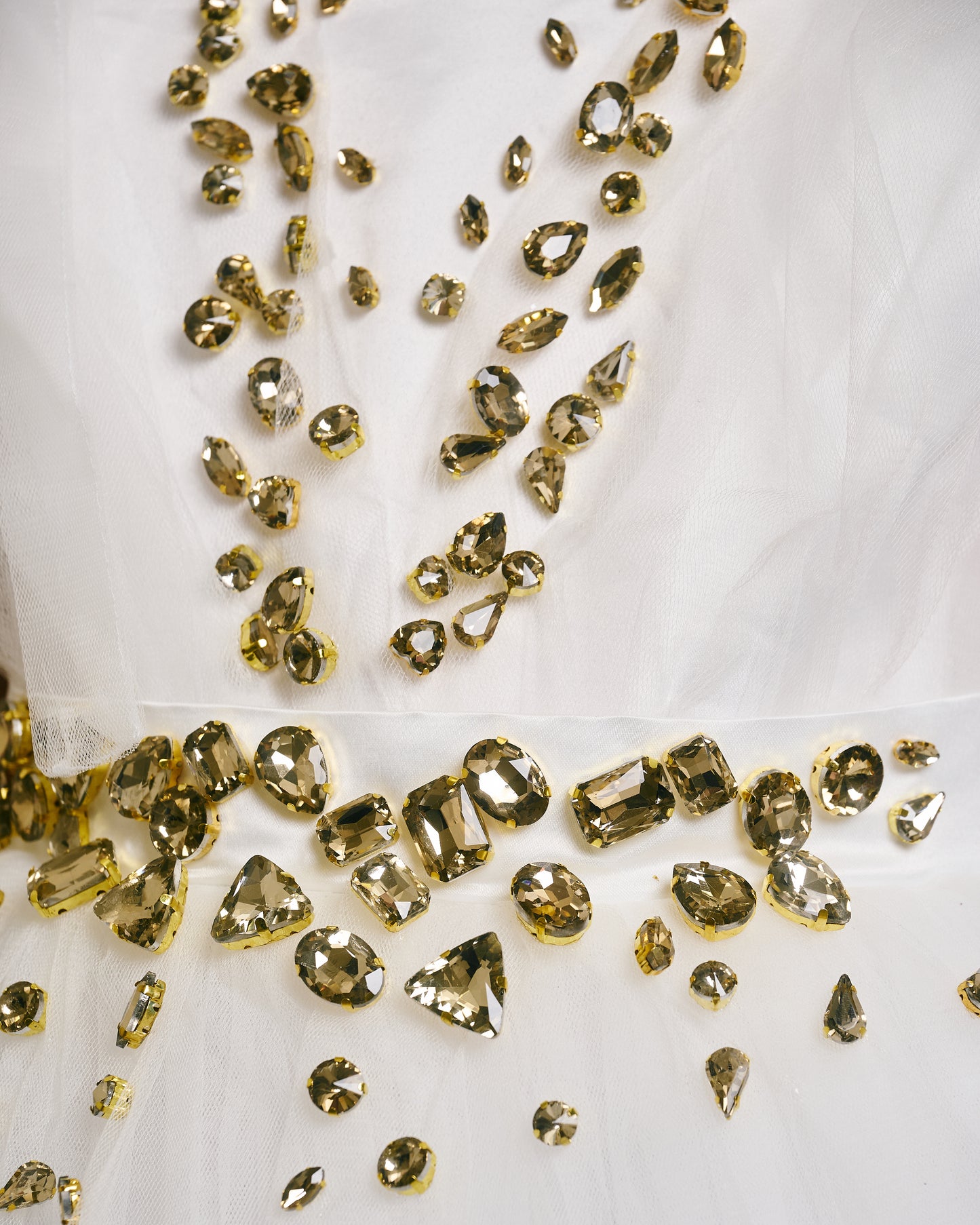 Gold crystal dress