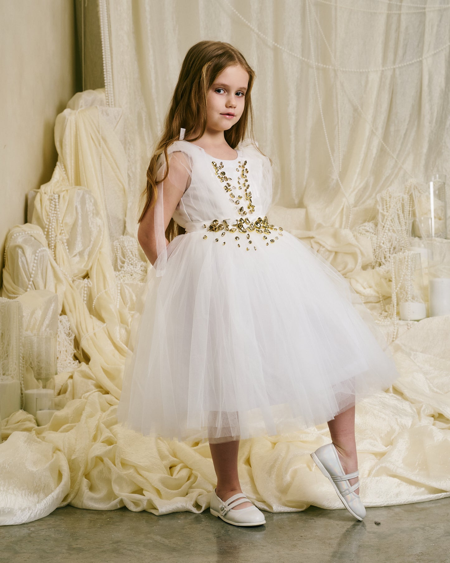 Gold crystal dress