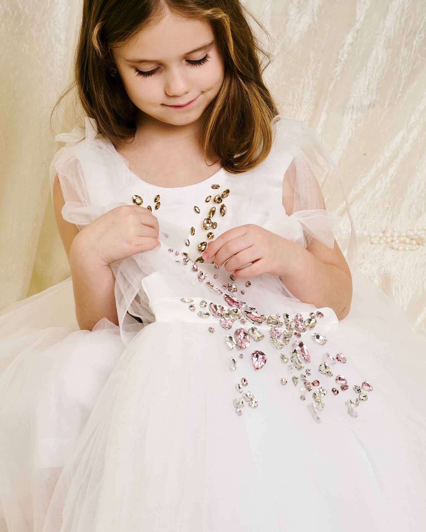 Rosé Crystal dress