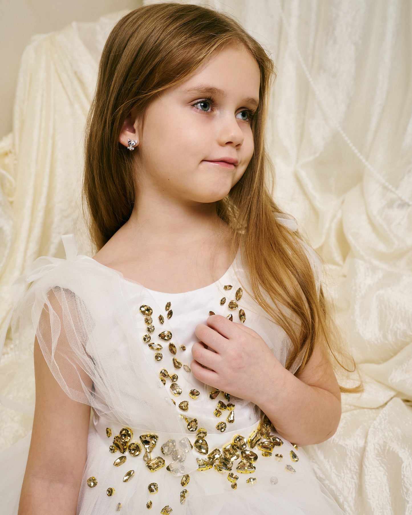 Gold crystal dress