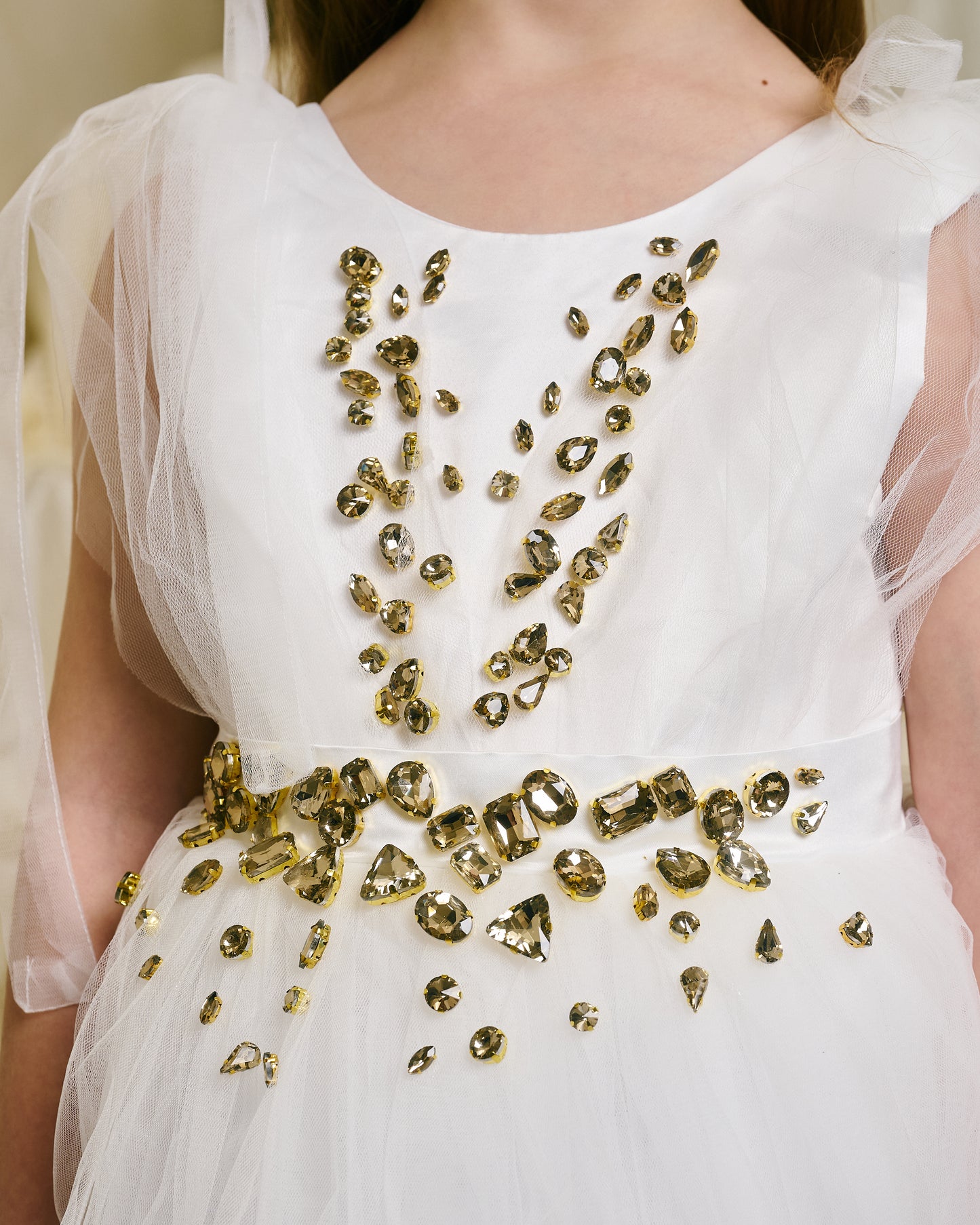 Gold crystal dress