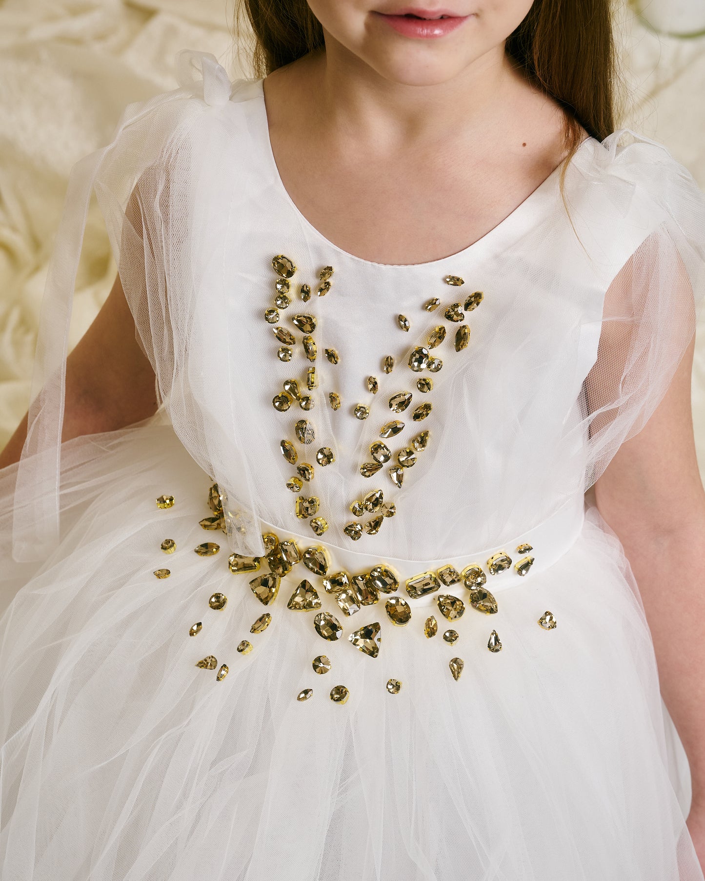 Gold crystal dress