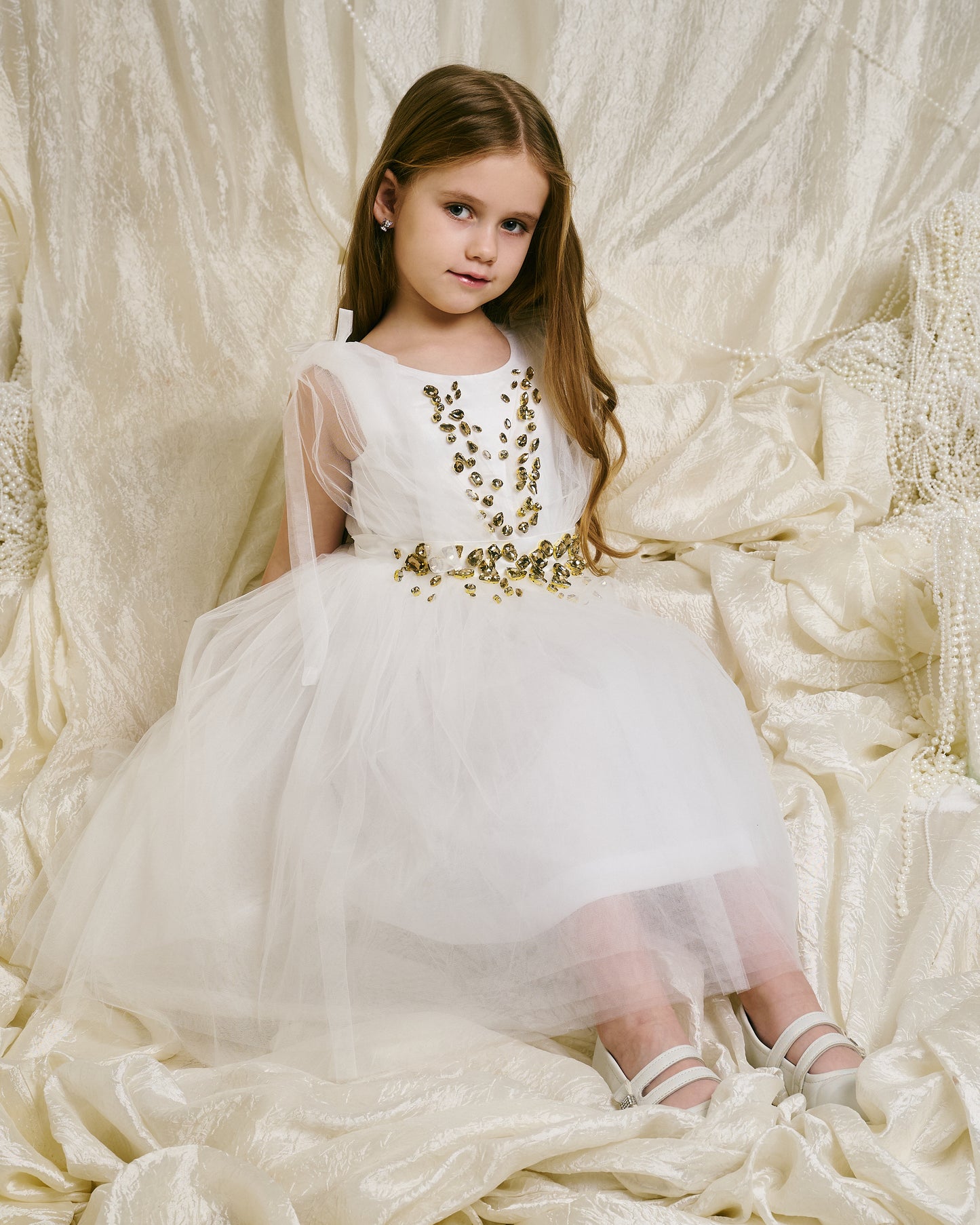 Gold crystal dress
