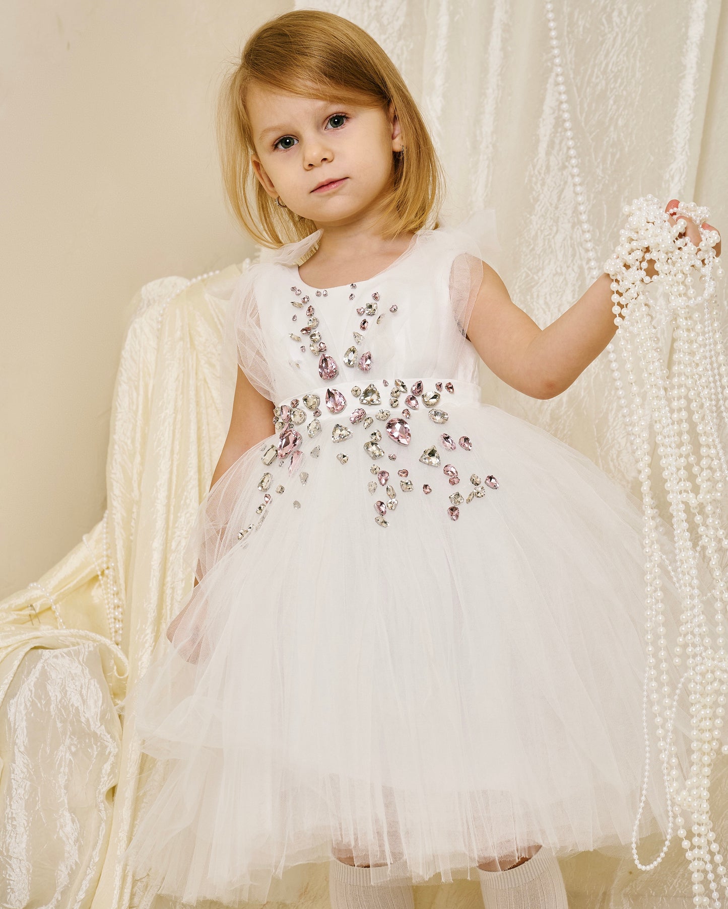 Rosé Crystal dress
